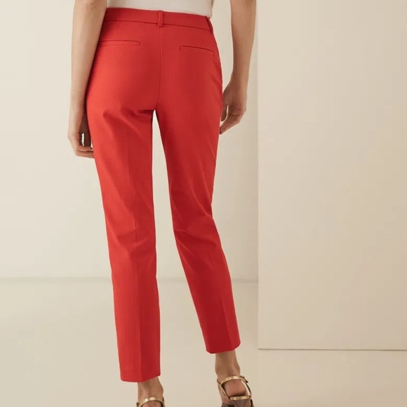 REISS “Joanne” Cropped Tailored Pants In Orange/Red Size 4 EUC! - Picture 5 of 12